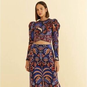 FARM Rio Nature Beauty knit skirt